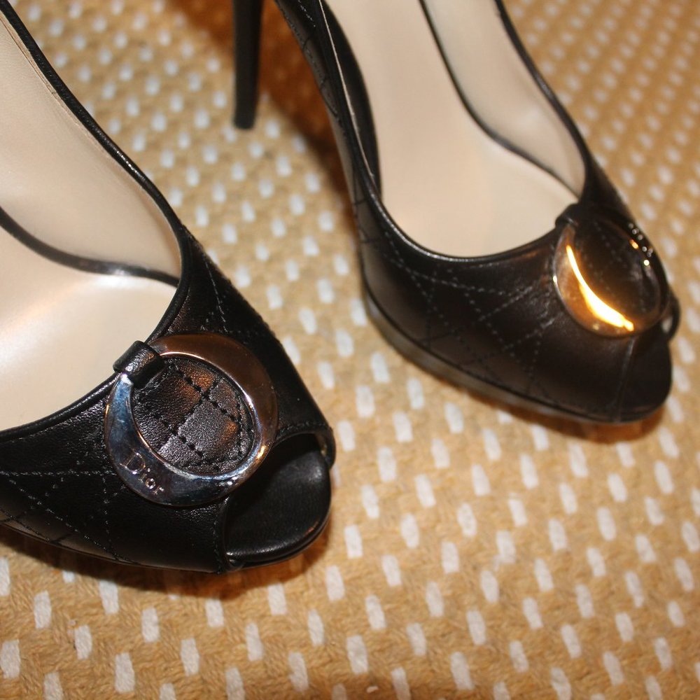 O De Dior pump noir cannage lambskin - Picture 7 of 13